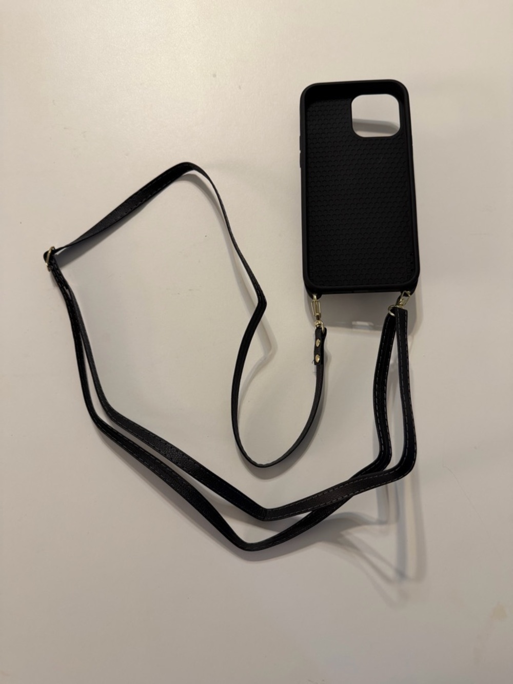 Black Detachable Strap Crossbody Phone Case - iPhone 12 Pro Max Carrying Case